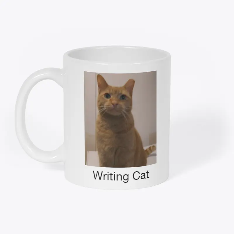 Writing Cat Cup